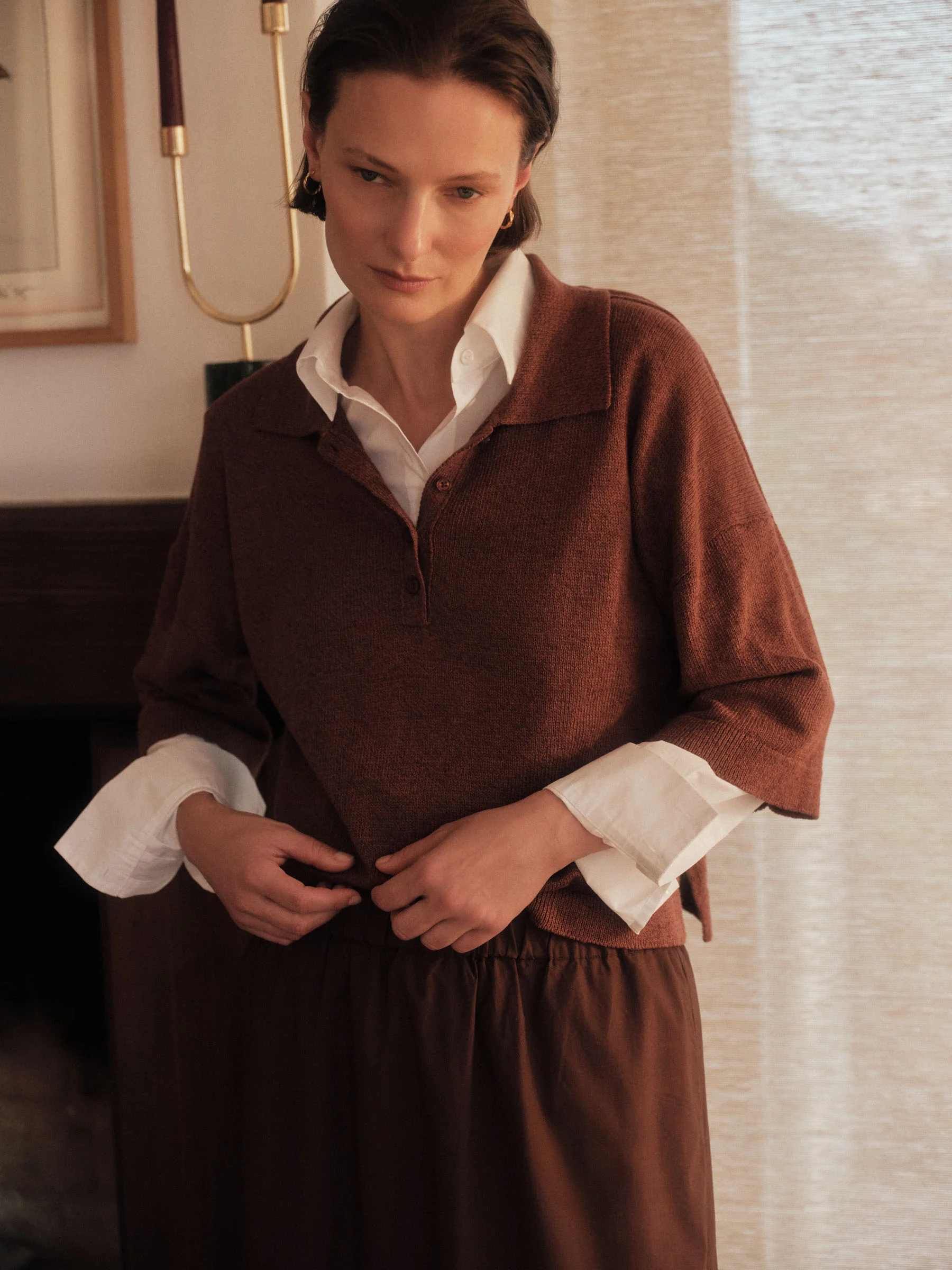 Halbarmpullover mit Polo-Kragen - Image 3