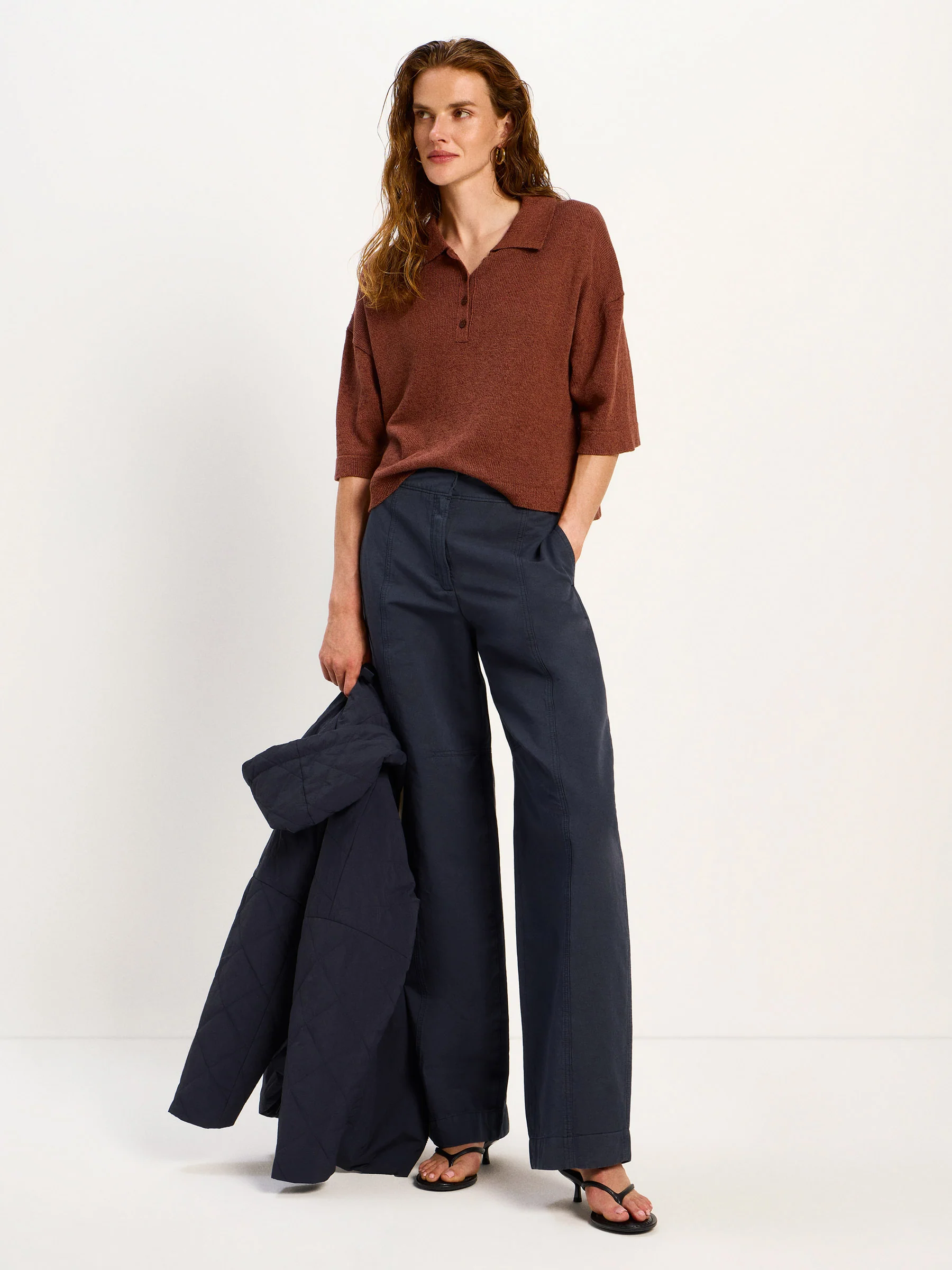 Halbarmpullover mit Polo-Kragen - Image 6