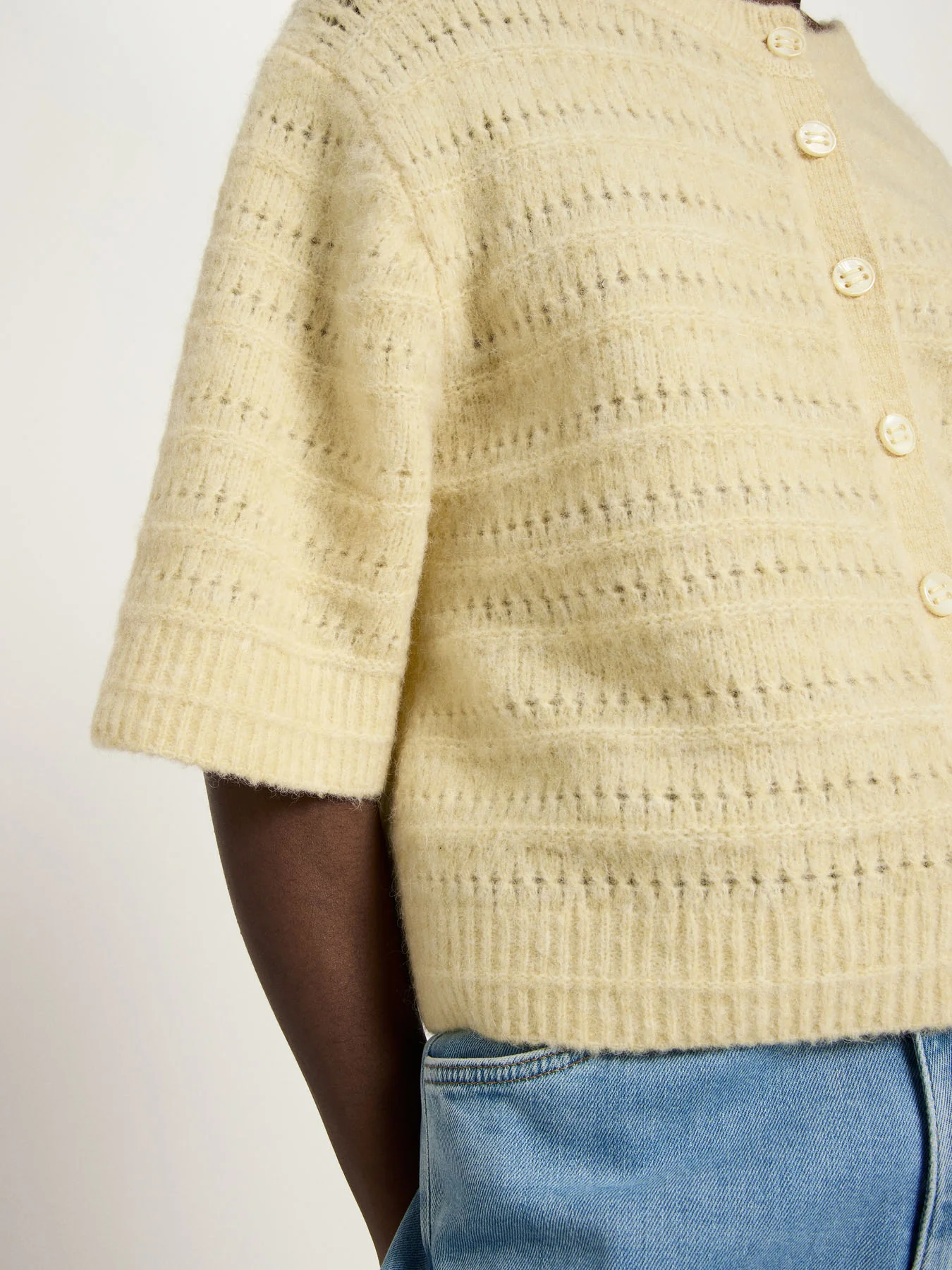 Strickjacke 3/4 Arm mit Ajour - Image 5